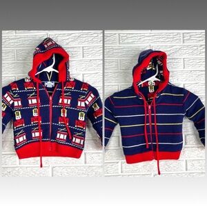 Vtg Carriage Boutique Friedknit Creations Reversible Baby Cardigan 18-24 Months